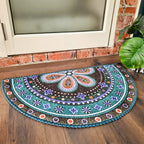 Storilane Floor Mats in Beautiful Traditional Rangoli Design | Anti Slip, Durable & Washable | Outdoor & Indoor