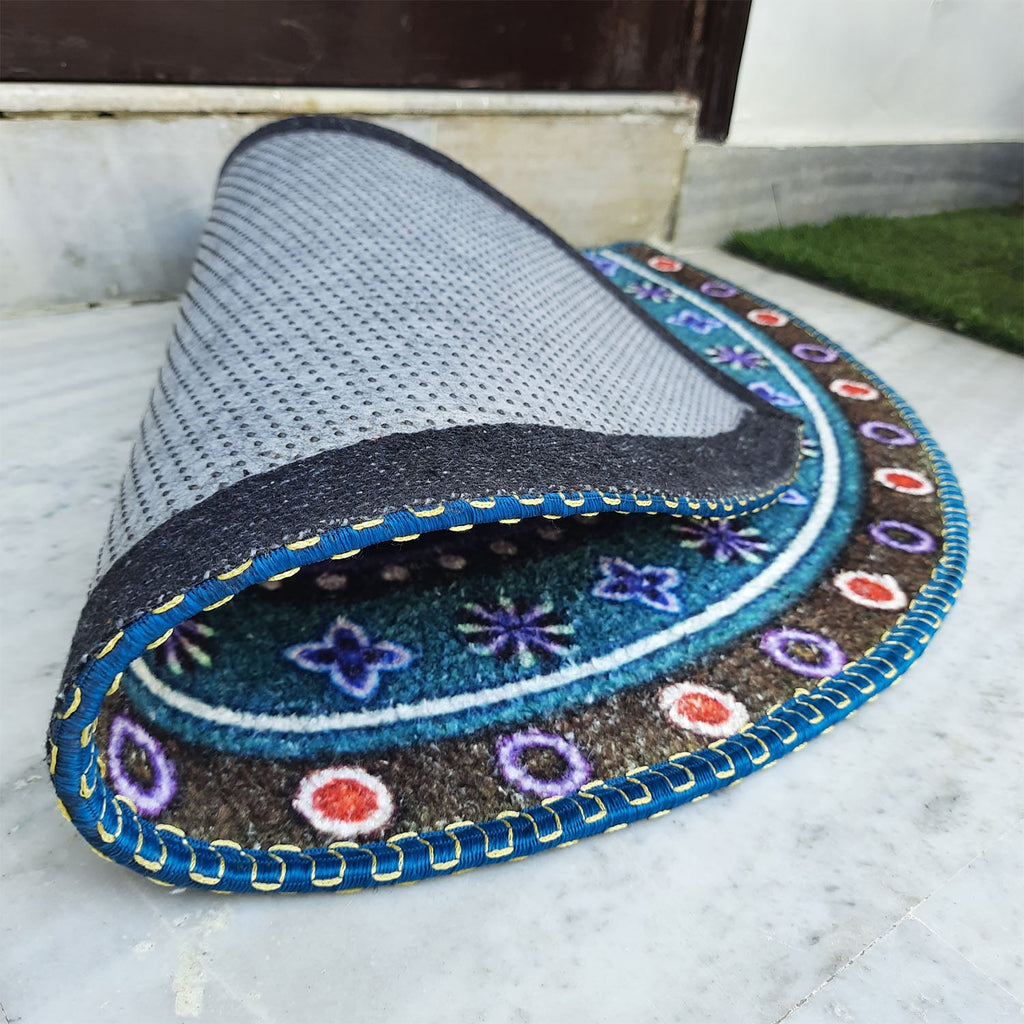 Storilane Floor Mats in Beautiful Traditional Rangoli Design | Anti Slip, Durable & Washable | Outdoor & Indoor