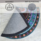 Storilane Floor Mats in Beautiful Traditional Rangoli Design | Anti Slip, Durable & Washable | Outdoor & Indoor