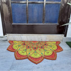Storilane Floor Mats in Beautiful Traditional Rangoli Vibrant Design | | Anti Slip, Durable & Washable | Outdoor & Indoor