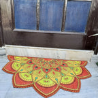 Storilane Floor Mats in Beautiful Traditional Rangoli Vibrant Design | | Anti Slip, Durable & Washable | Outdoor & Indoor