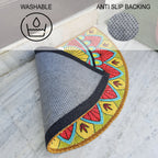 Storilane Floor Mats in Beautiful Traditional Rangoli Design | Anti Slip, Durable & Washable | Outdoor & Indoor