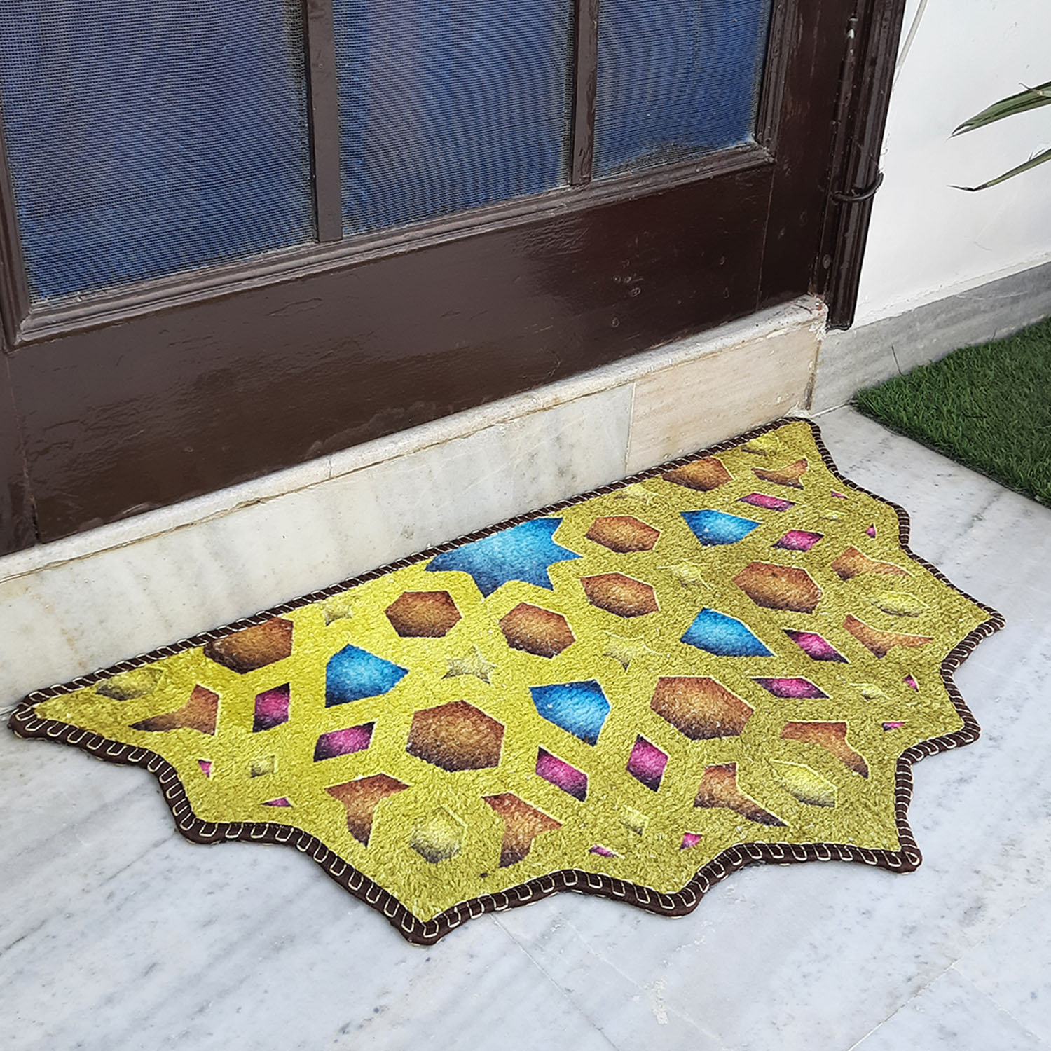 Storilane Floor Mats in Beautiful Persian Cutout Design | Anti Slip, Durable & Washable | Outdoor & Indoor