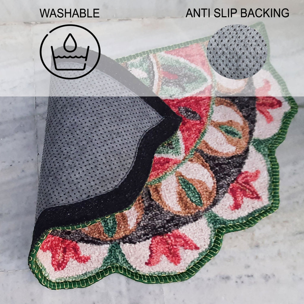 Storilane Floor Mat Modern Compass Design | Anti Slip, Durable & Washable | Outdoor & Indoor