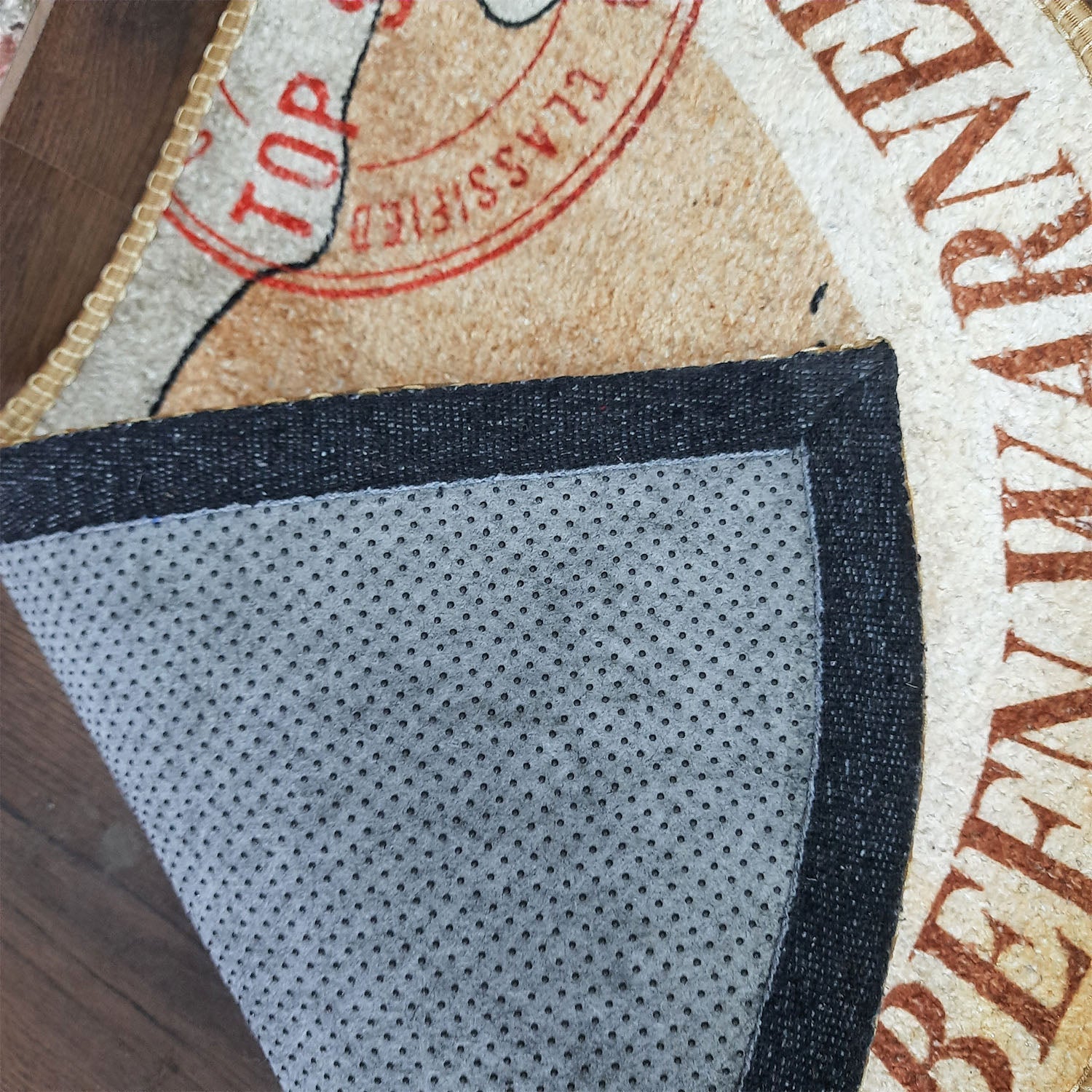Boho-style geometric entrance mat for a stylish home entry.