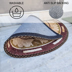 Storilane Floor Mat Modern Compass Design | Anti Slip, Durable & Washable | Outdoor & Indoor
