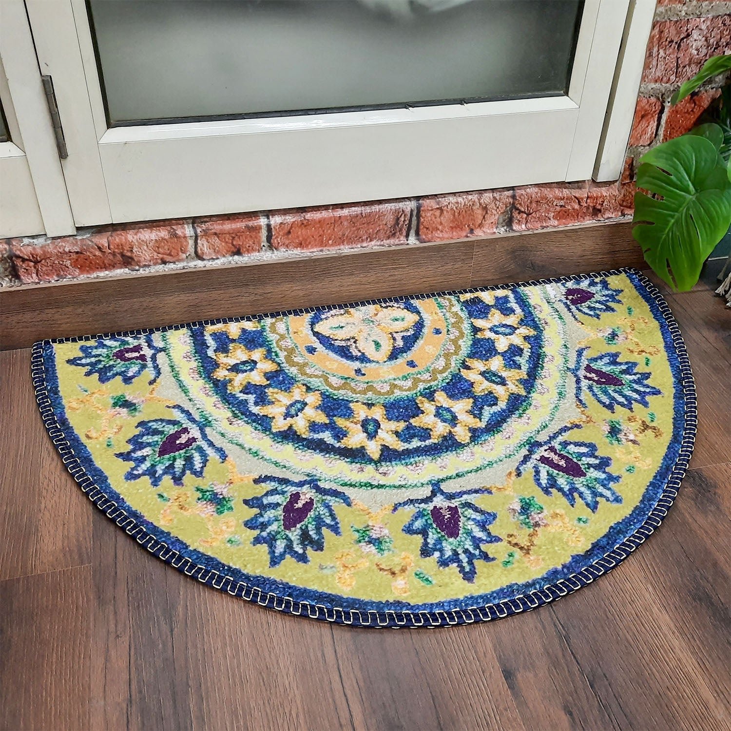 Storilane HandMade Floor Mats in Beautiful Traditional Design | Anti Slip, Durable & Washable | Outdoor & Indoor