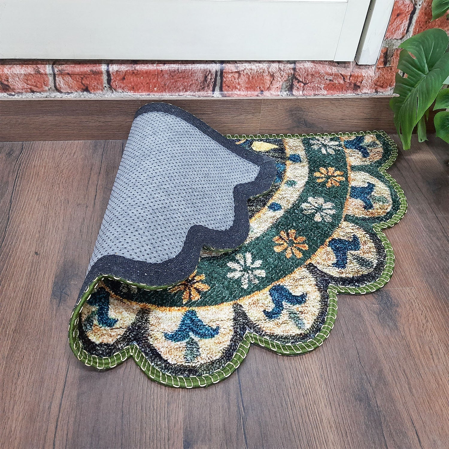Storilane HandMade Floor Mats in Beautiful Traditional Rangoli Colors | Anti Slip, Durable & Washable | Outdoor & Indoor