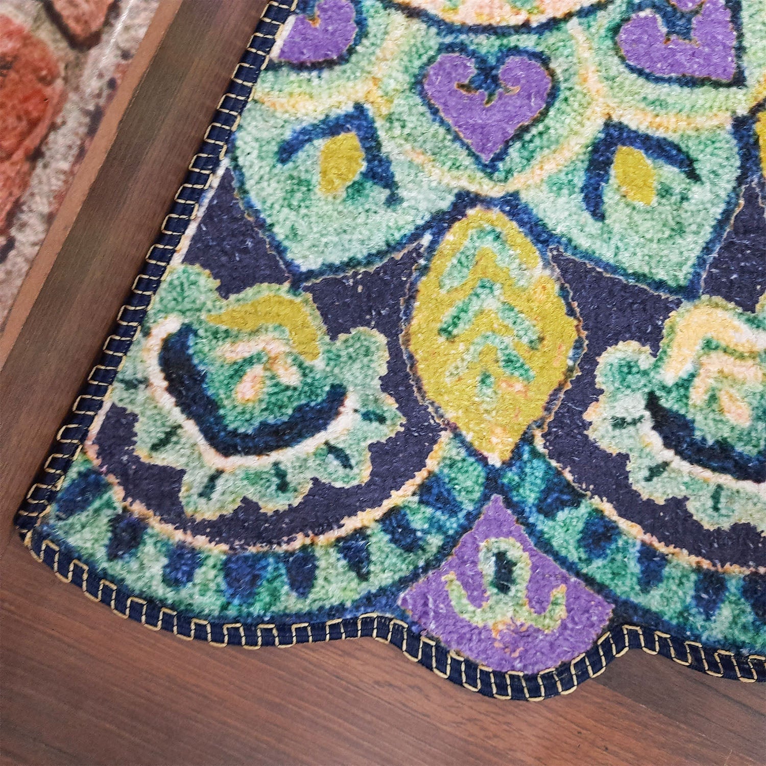 Storilane Floor Mats in Beautiful Traditional Rangoli Colors | Anti Slip, Durable & Washable | Outdoor & Indoor