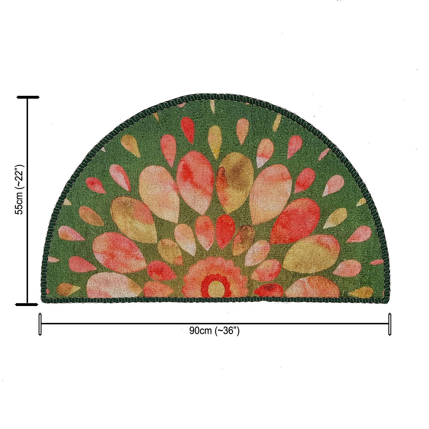 Storilane Floor Mats in Beautiful Rangoli Design | Anti Slip, Durable & Washable | Outdoor & Indoor