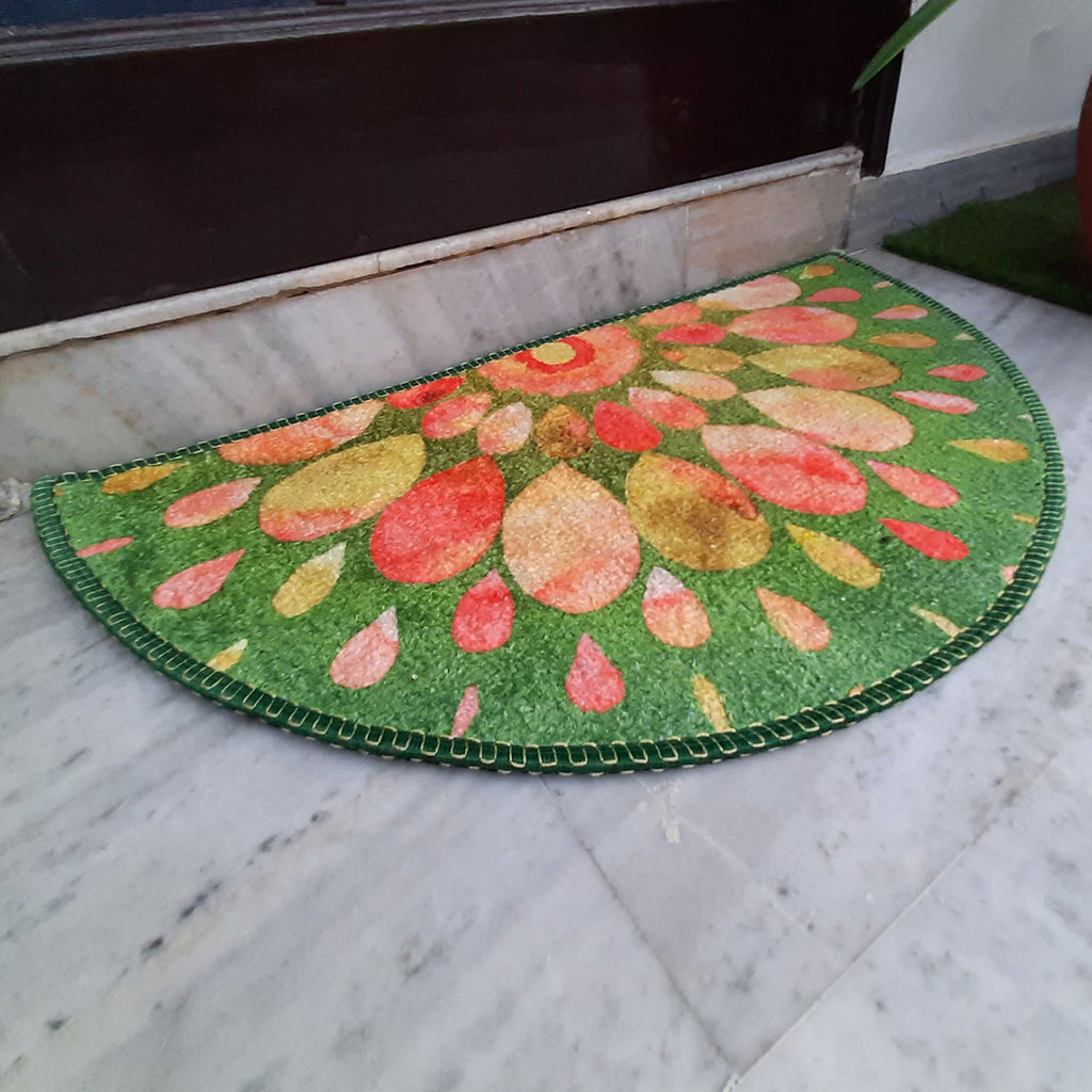 Storilane Floor Mats in Beautiful Rangoli Design | Anti Slip, Durable & Washable | Outdoor & Indoor