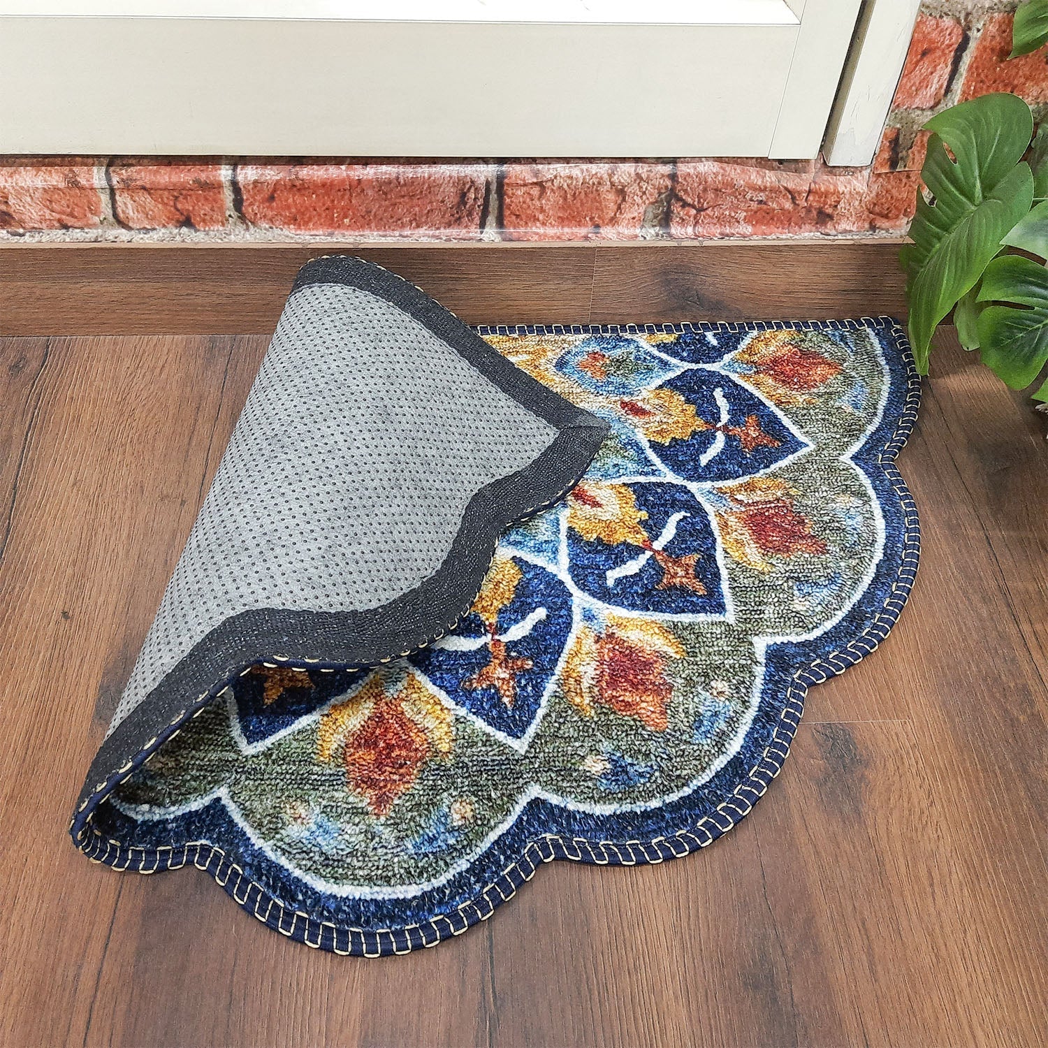 Storilane HandMade Floor Mats in Beautiful Traditional Rangoli Colors | Anti Slip, Durable & Washable | Outdoor & Indoor