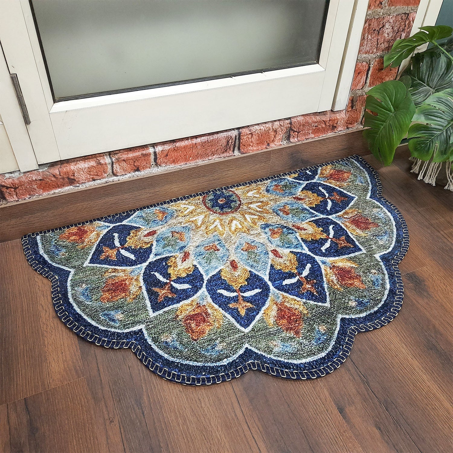 Storilane Floor Mats in Beautiful Traditional Rangoli Colors | Anti Slip, Durable & Washable | Outdoor & Indoor
