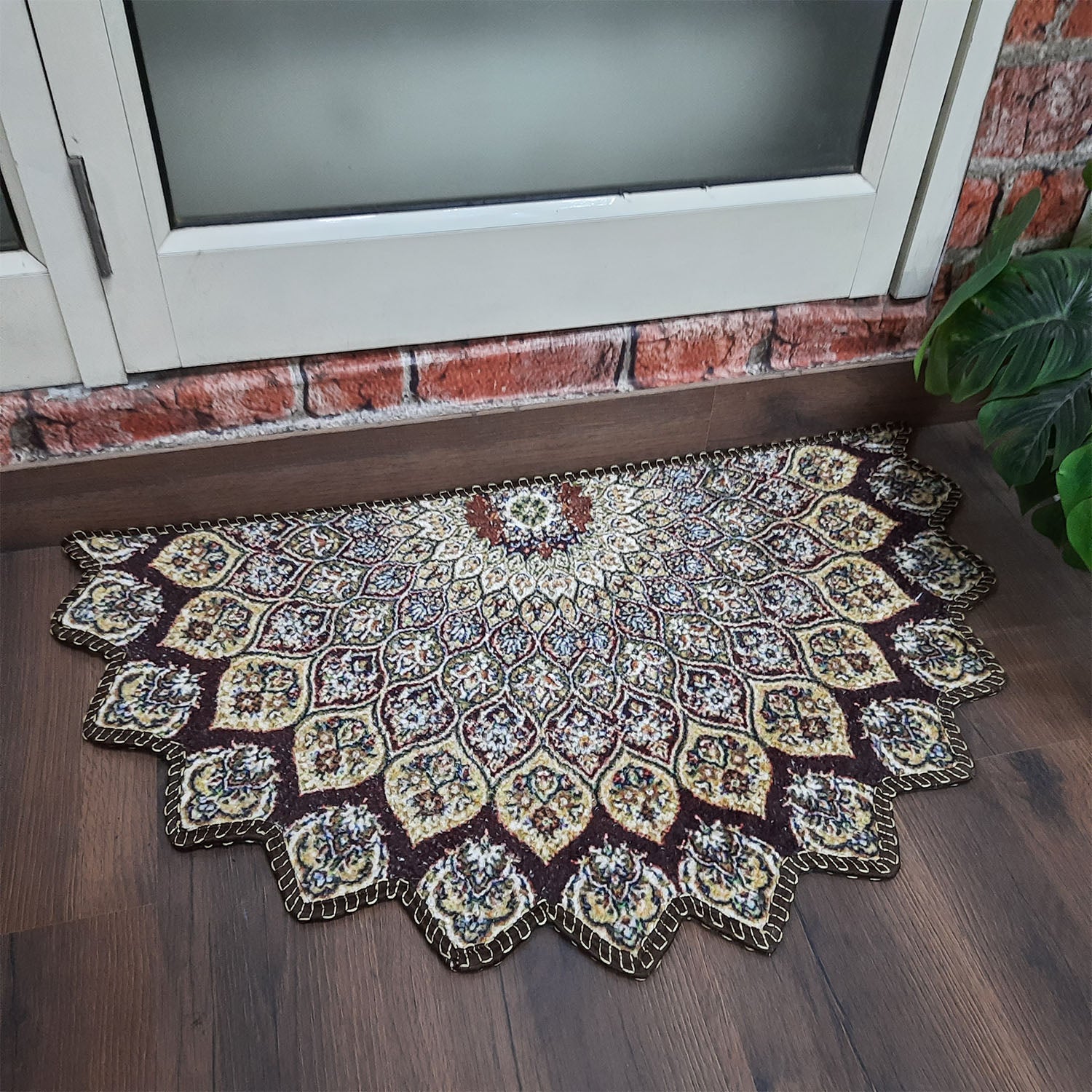 Storilane HandMade Floor Mats in Beautiful Traditional Persian Cutout Design | Anti Slip, Durable & Washable | Outdoor & Indoor
