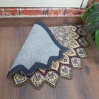 Storilane Floor Mats in Beautiful Traditional Persian Cutout Design | Anti Slip, Durable & Washable | Outdoor & Indoor