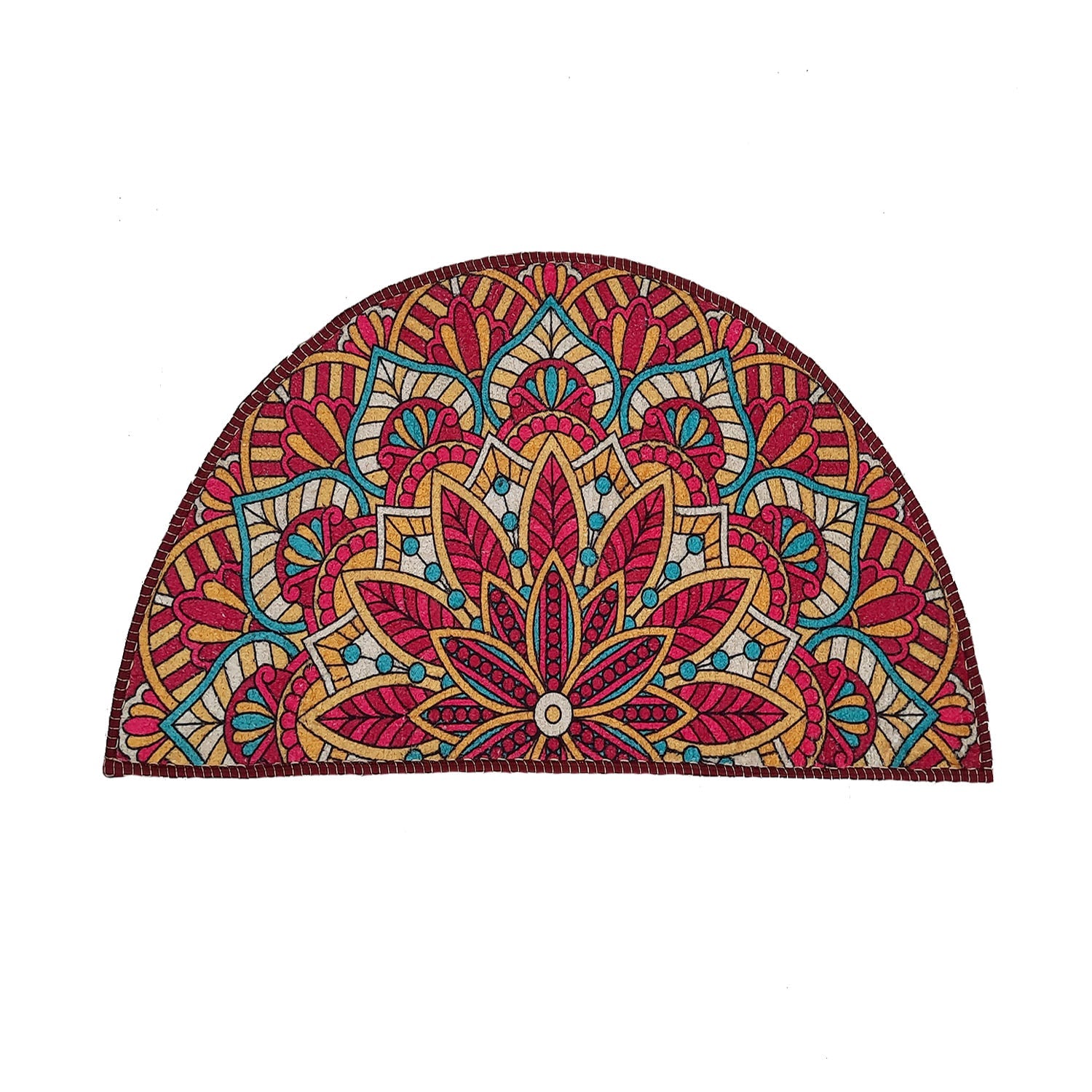 Storilane Floor Mats in Beautiful Rangoli Design | Anti Slip, Durable & Washable | Outdoor & Indoor
