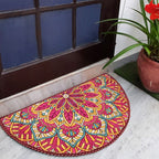 Storilane Floor Mats in Beautiful Rangoli Design | Anti Slip, Durable & Washable | Outdoor & Indoor
