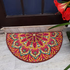 Storilane Floor Mats in Beautiful Rangoli Design | Anti Slip, Durable & Washable | Outdoor & Indoor