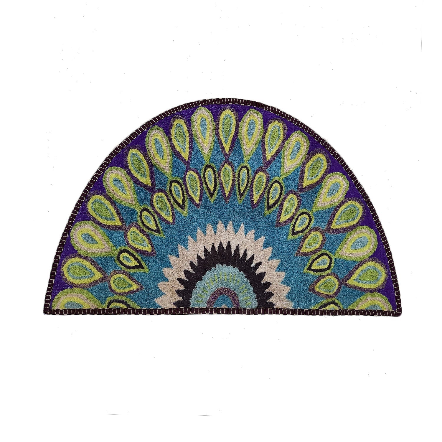Storilane Floor Mats in Beautiful  Rangoli Design | Anti Slip, Durable & Washable | Outdoor & Indoor