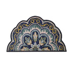 Storilane Floor Mats in Beautiful Rangoli Design | Semi Round Petals | Anti Slip, Durable & Washable | Outdoor & Indoor