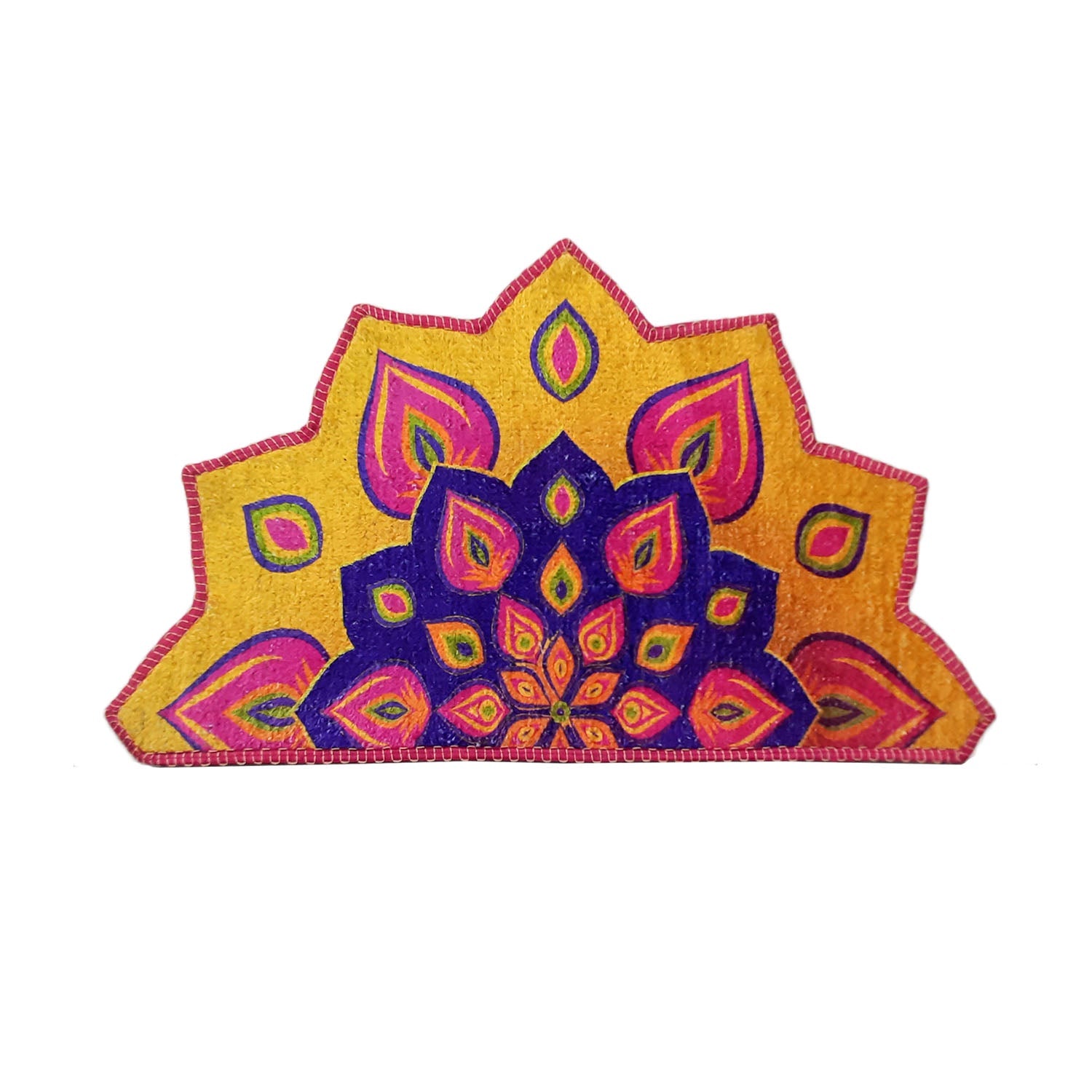 Storilane Floor Mats in Beautiful Rangoli Petals Design | Anti Slip, Durable & Washable | Outdoor & Indoor