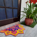 Storilane Floor Mats in Beautiful Rangoli Petals Design | Anti Slip, Durable & Washable | Outdoor & Indoor