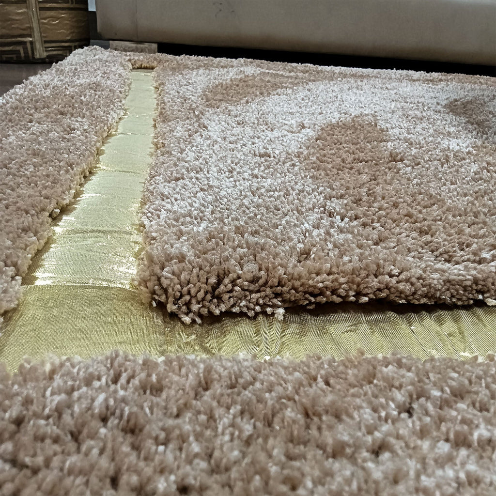 Storilane Hand Tufted Divine Collection- Turkish Carpets | Luxury Golden Touch With Beige/Brown Soft And Plush Handmade Living Room Rugs | Different Sizes | Carpet for Living Room
