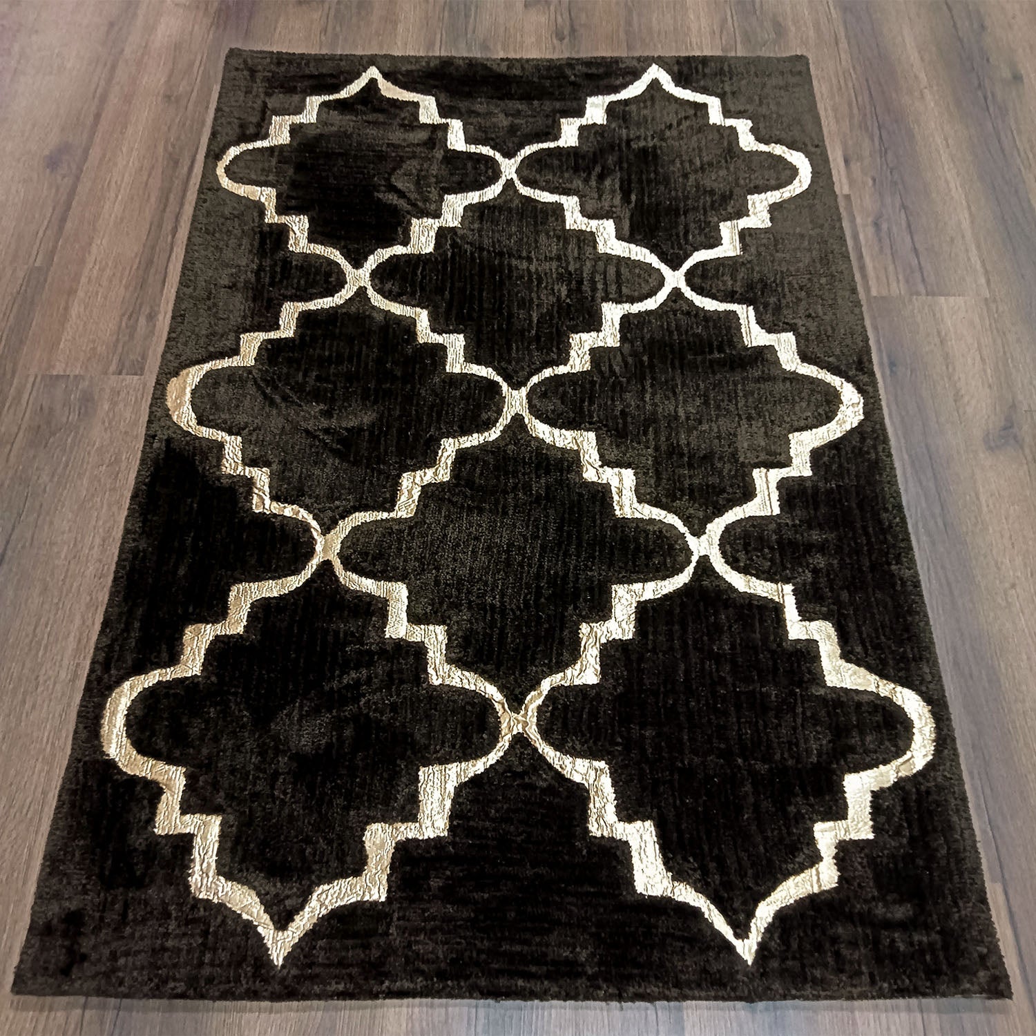 Storilane Hand Tufted Divine Collection- Turkish Carpets | Luxury Golden Touch With Coffee Moroccan Design Soft And Plush Handmade Living Room Rugs | Different Sizes | Carpet for Living Room