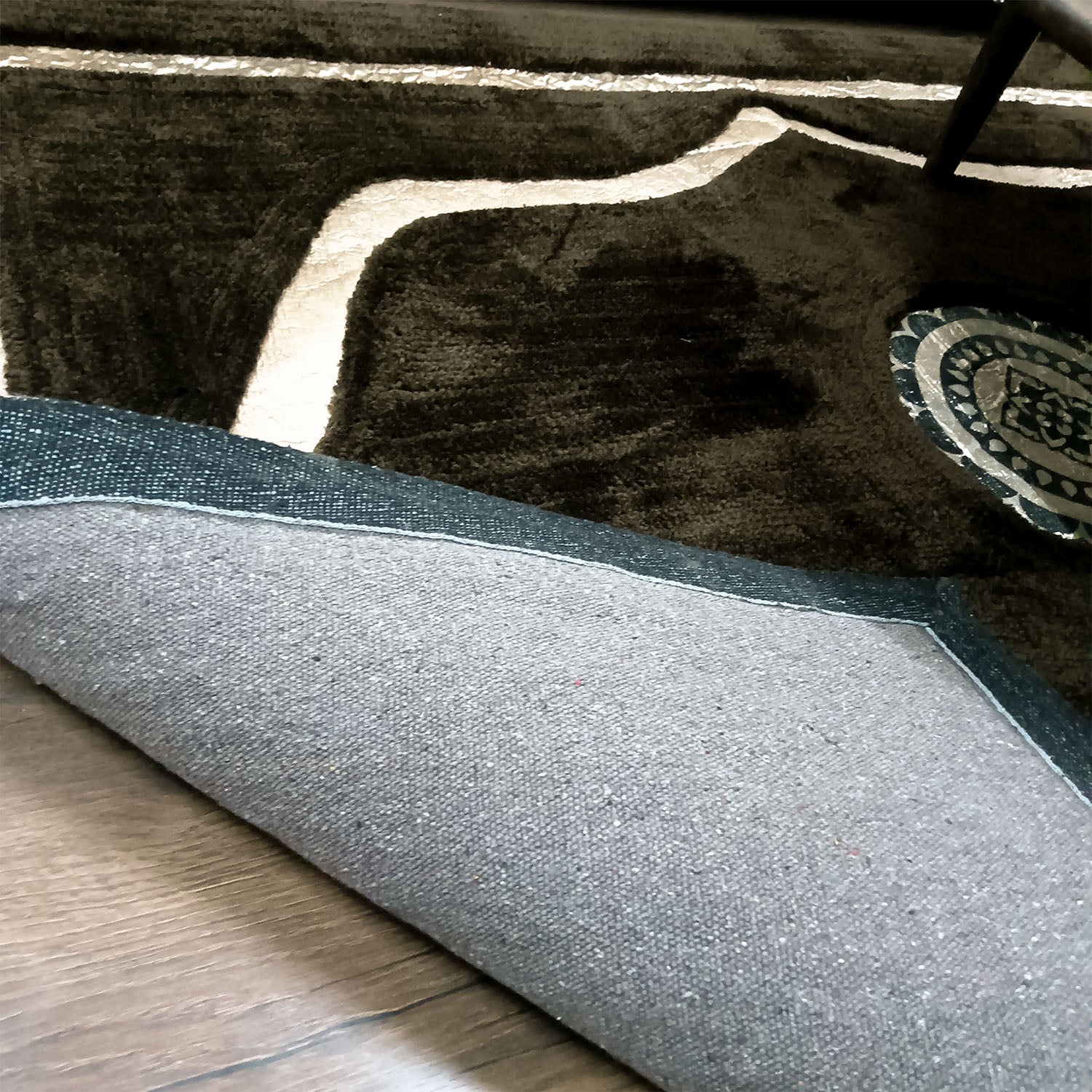 Storilane Hand Tufted Divine Collection- Turkish Carpets | Luxury Golden Touch With Coffee Ethnic Design Soft And Plush Handmade Living Room Rugs | Different Sizes | Carpet for Living Room