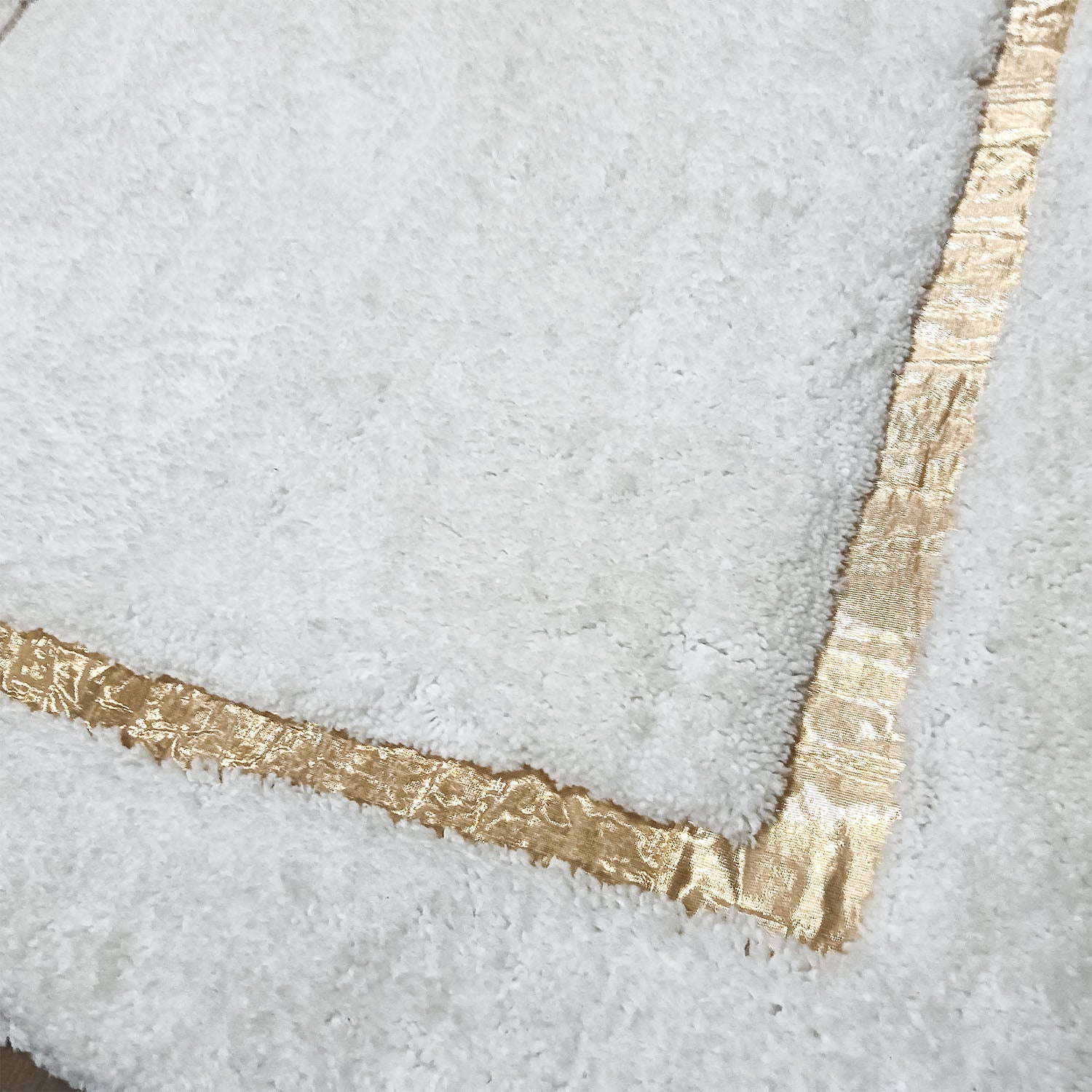 Storilane Hand Tufted Divine Collection- Turkish Carpets | Luxury Golden Touch With White/Cream Border Soft And Plush Handmade Living Room Rugs | Different Sizes | Carpet for Living Room