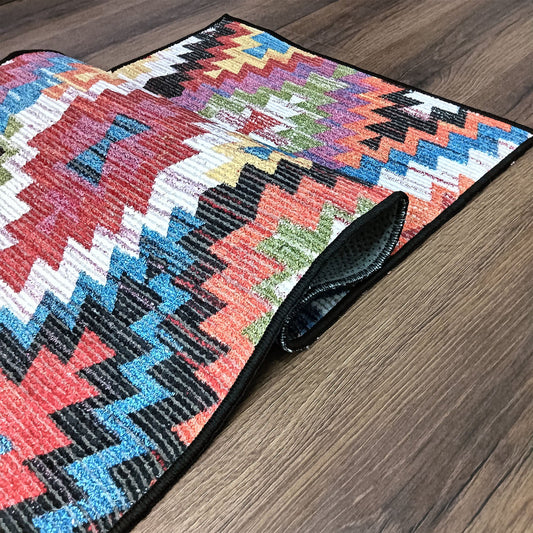 Storilane Handmade Luxury Designer Anti Slip Washable Soft Premium Cotton and Chenille Multi Color  Yoga/ Exercise/Meditation/GYM/Pilates Mat  60 x 180cm(~2×6Feet)