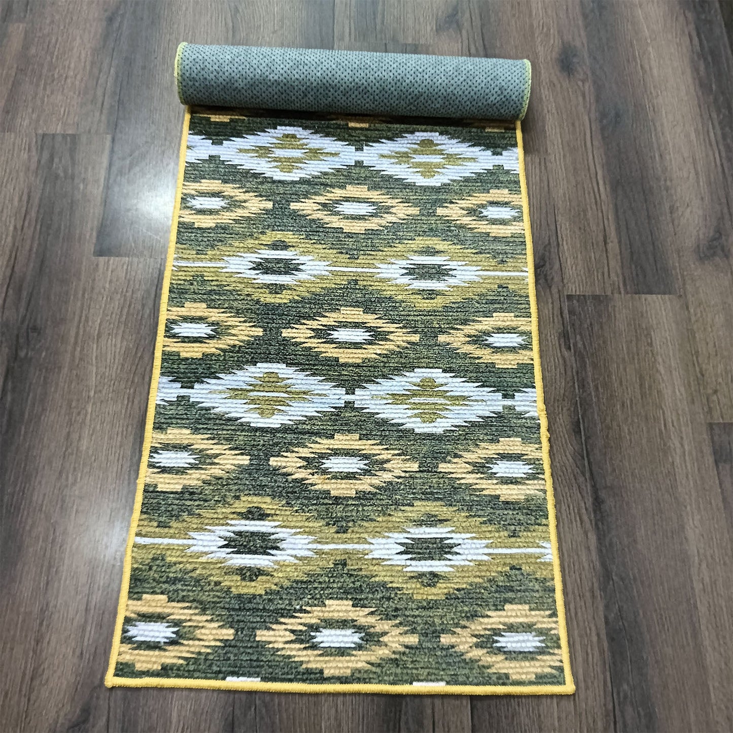 Storilane Handmade Luxury Designer Anti Slip Washable Soft Premium Cotton and Chenille Multi Color  Yoga/ Exercise/Meditation/GYM/Pilates Mat  60 x 180cm(~2×6Feet)