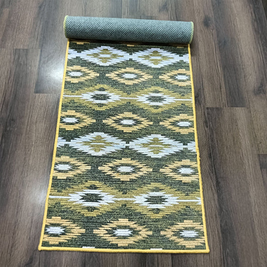Storilane Handmade Luxury Designer Anti Slip Washable Soft Premium Cotton and Chenille Multi Color  Yoga/ Exercise/Meditation/GYM/Pilates Mat  60 x 180cm(~2×6Feet)