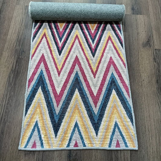 Storilane Handmade Luxury Designer Anti Slip Washable Soft Premium Cotton and Chenille Multi Color  Yoga/ Exercise/Meditation/GYM/Pilates Mat  60 x 180cm(~2×6Feet)