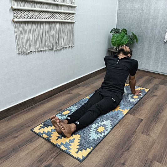 Storilane Handmade Luxury Designer Anti Slip Washable Soft Premium Cotton and Chenille Multi Color  Yoga/ Exercise/Meditation/GYM/Pilates Mat  60 x 180cm(~2×6Feet)