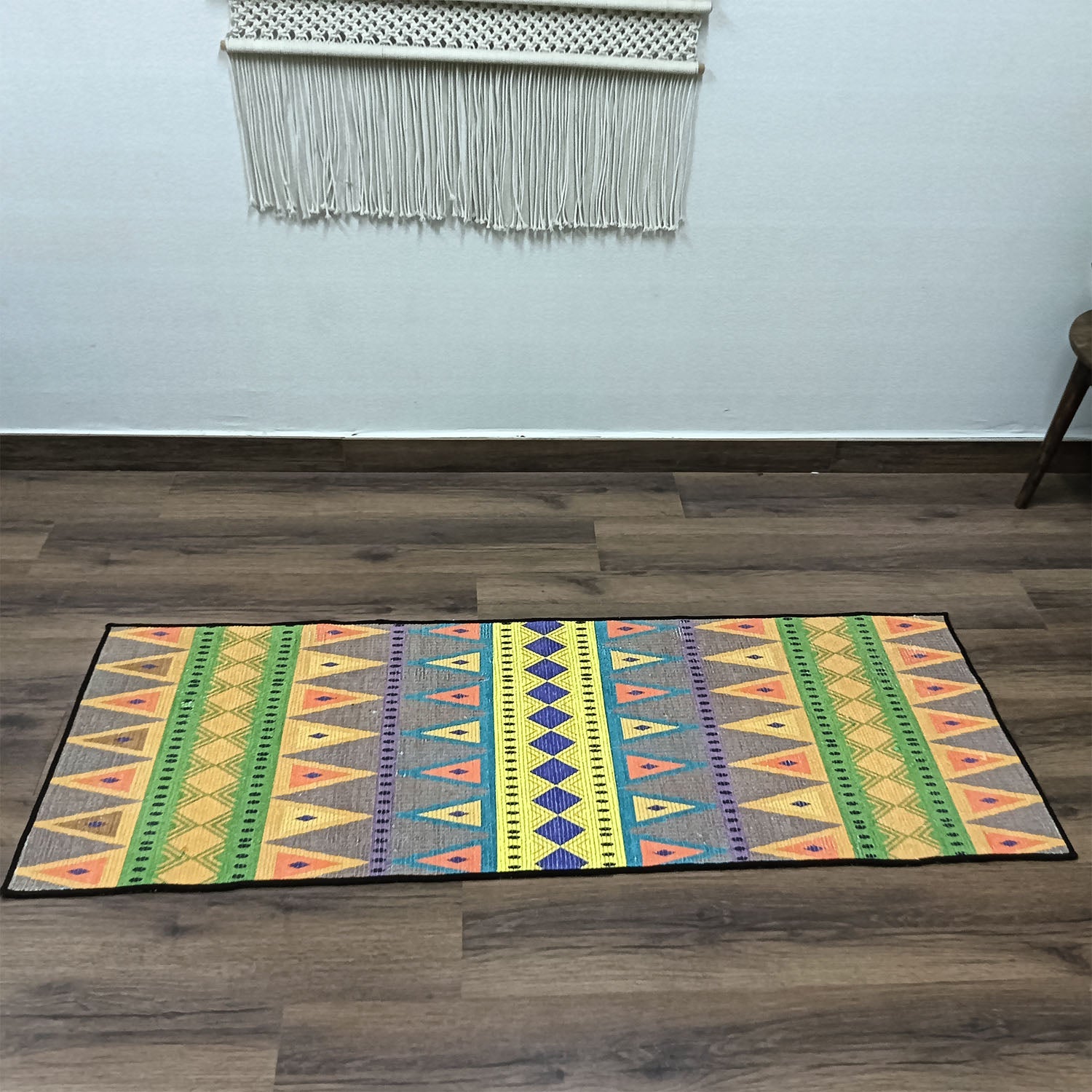 Storilane Handmade Luxury Designer Anti Slip Washable Soft Premium Cotton and Chenille Multi Color  Yoga/ Exercise/Meditation/GYM/Pilates Mat  60 x 180cm(~2×6Feet)