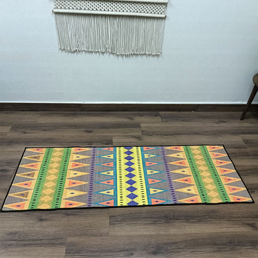 Storilane Handmade Luxury Designer Anti Slip Washable Soft Premium Cotton and Chenille Multi Color  Yoga/ Exercise/Meditation/GYM/Pilates Mat  60 x 180cm(~2×6Feet)