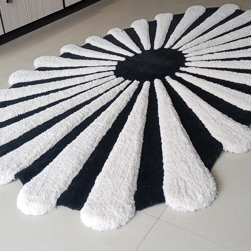 The EarthLight Collection from Storilane | Ivory Shadow Bloom Luxe Carpet | Luxury Statement Carpets