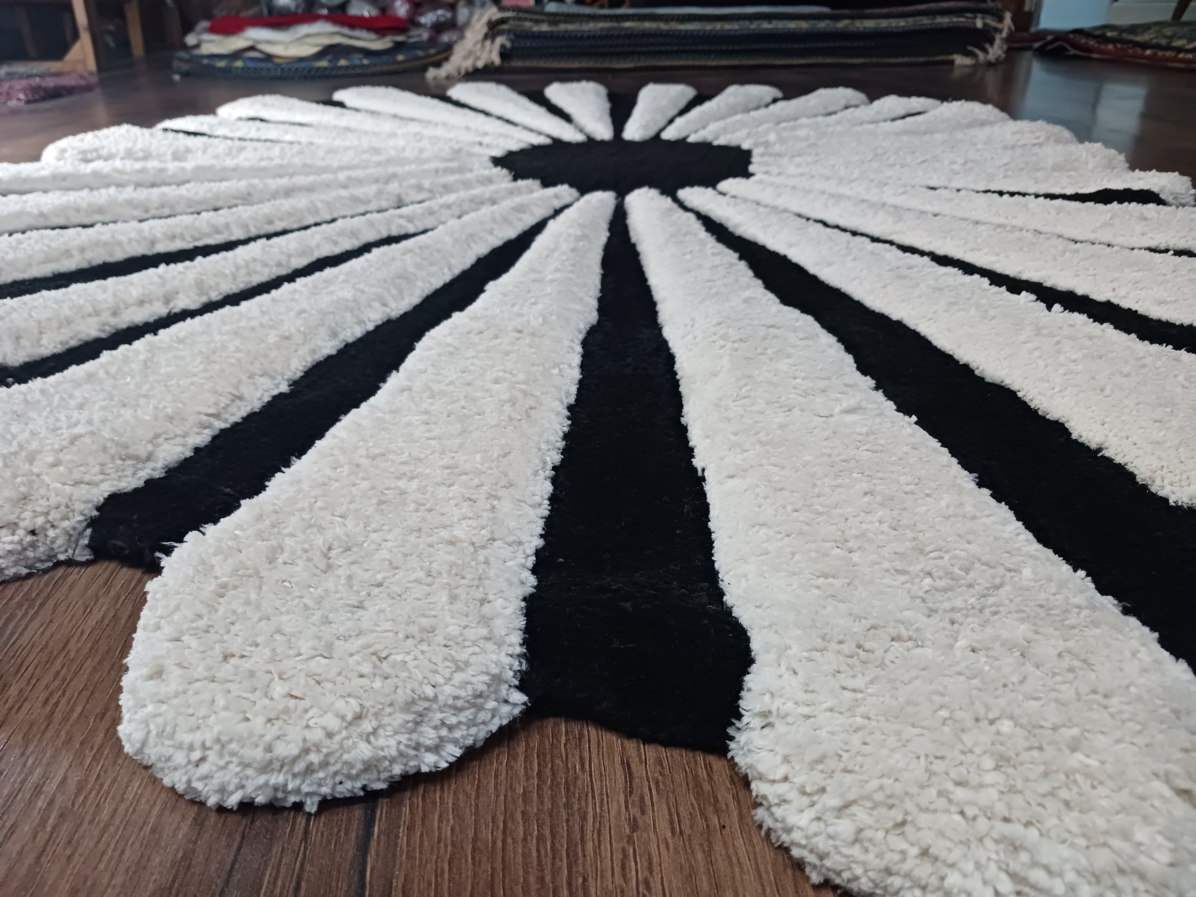 The EarthLight Collection from Storilane | Ivory Shadow Bloom Luxe Carpet | Luxury Statement Carpets