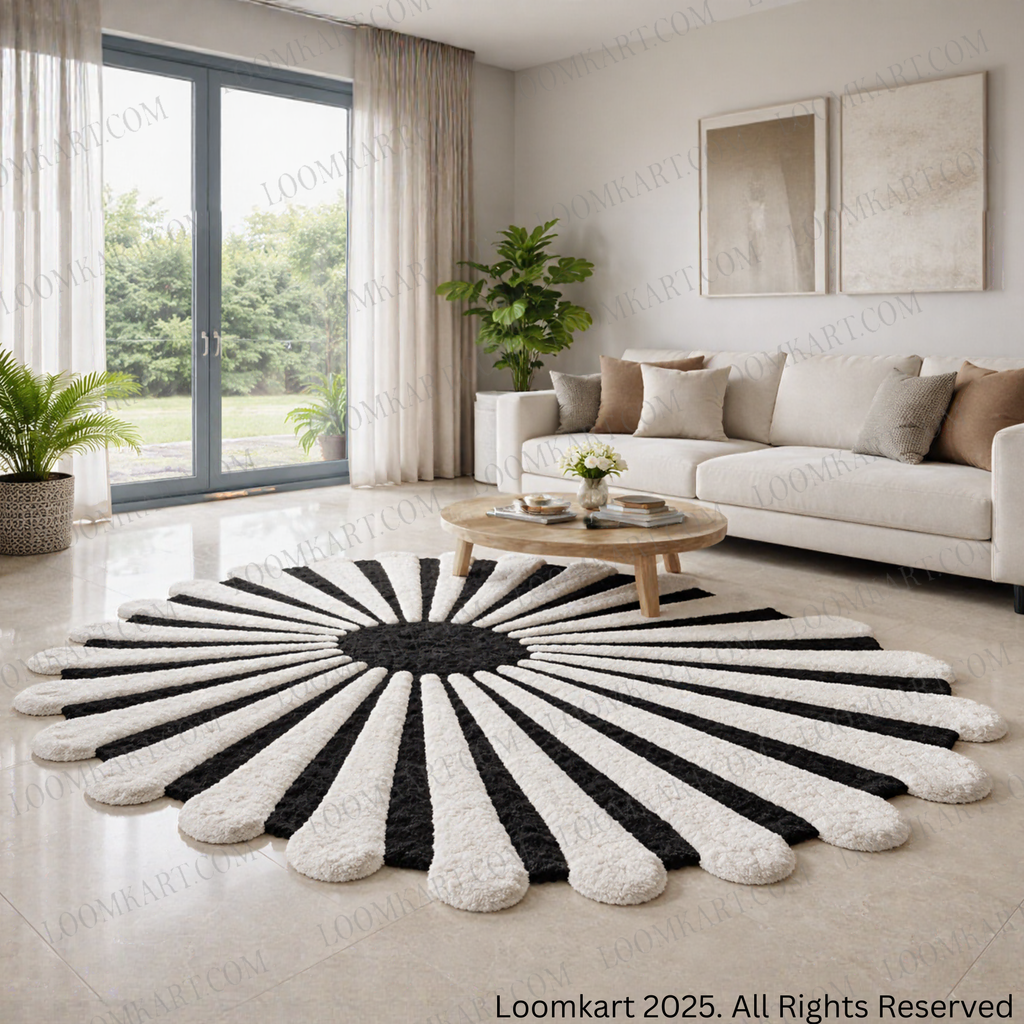 The EarthLight Collection| Noir Ivory Bloom Luxe Carpet | Luxury Statement Carpets