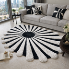 The EarthLight Collection| Noir Ivory Bloom Luxe Carpet | Luxury Statement Carpets