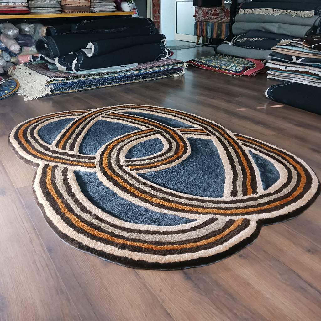 The EarthLight Collection| The Cosmic Rings Carpet | Luxury Statement Carpets