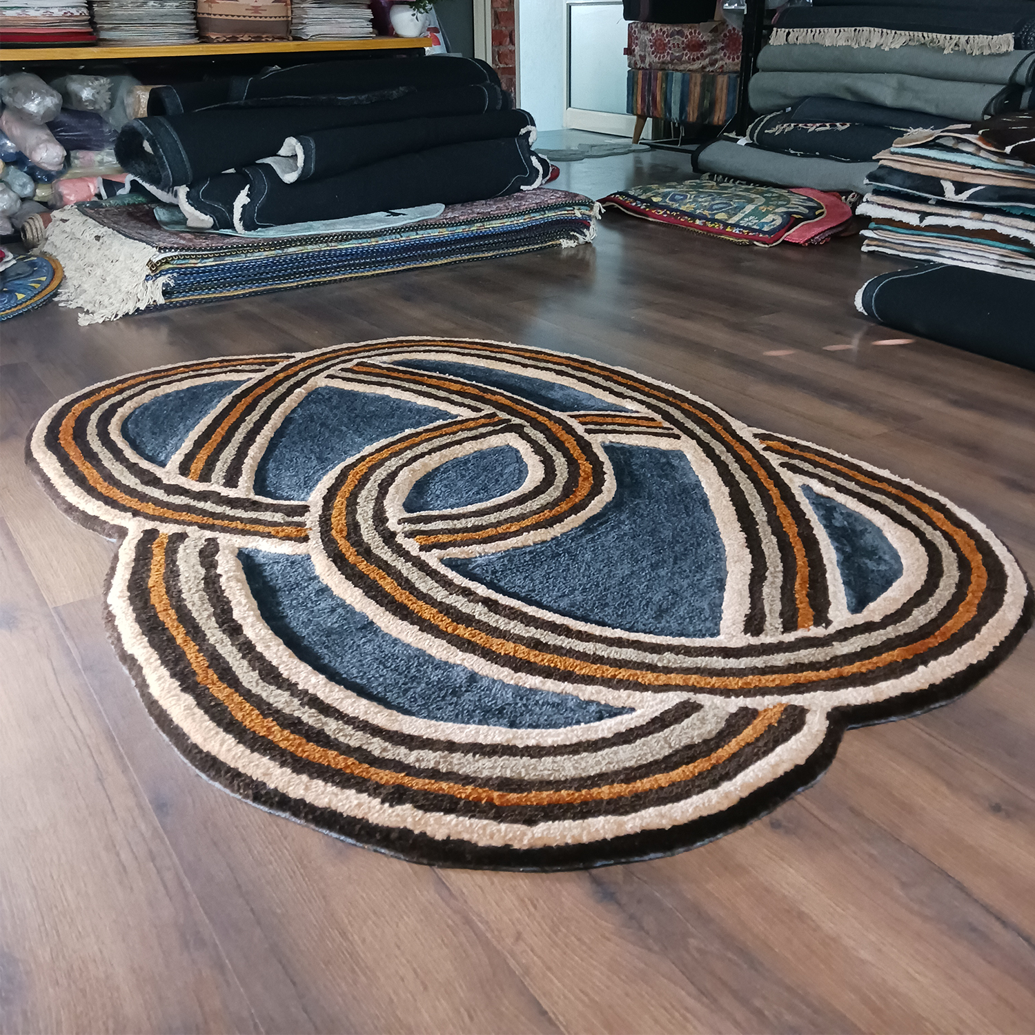 The EarthLight Collection| The Cosmic Rings Carpet | Luxury Statement Carpets