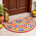 Storilane Floor Mats in Beautiful Traditional Rangoli Design | Anti Slip, Durable & Washable | Outdoor & Indoor