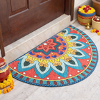 Storilane Floor Mats in Beautiful Rangoli Traditional Design | Anti Slip, Durable & Washable | Outdoor & Indoor