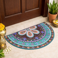 Storilane Floor Mats in Beautiful Traditional Rangoli Design | Anti Slip, Durable & Washable | Outdoor & Indoor