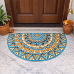 Storilane Floor Mats in Beautiful Traditional Rangoli Design | Anti Slip, Durable & Washable | Outdoor & Indoor