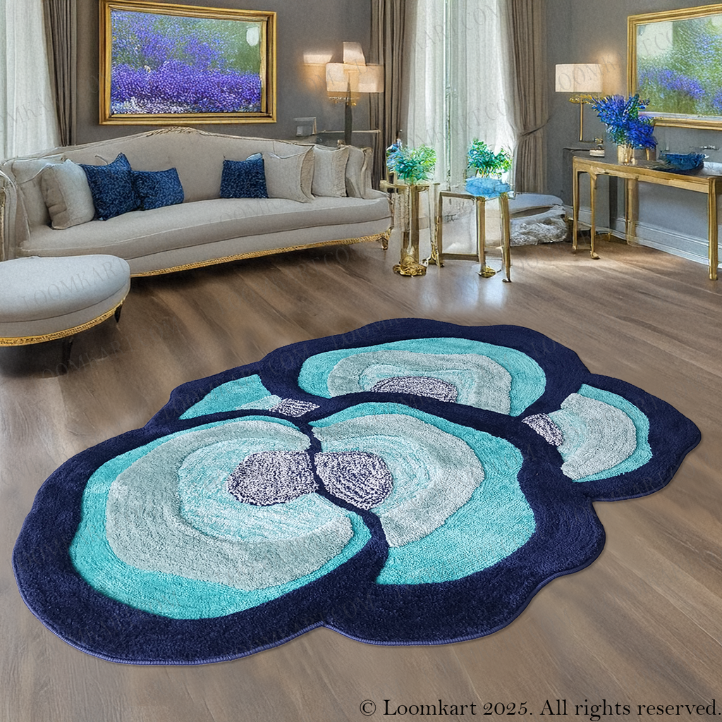 The Elevate Collection from Loomkart | Azure Petal | Luxury Statement Carpets