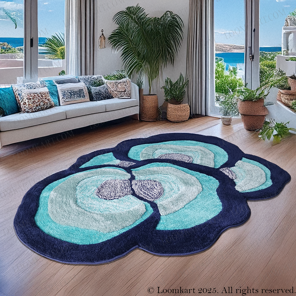 The Elevate Collection from Loomkart | Azure Petal | Luxury Statement Carpets