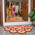 Storilane Floor Mats in Beautiful Rangoli Design | Anti Slip, Durable & Washable | Outdoor & Indoor